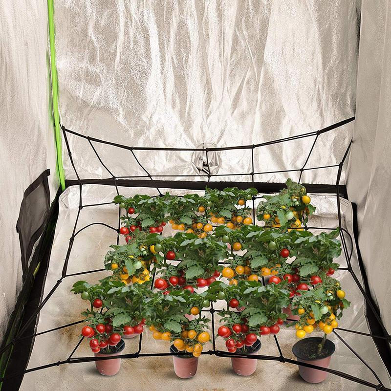 21 net espalier elastisk espalieret med 4 stålkroge til voksetelte have til plantedyrkning i plantetelte