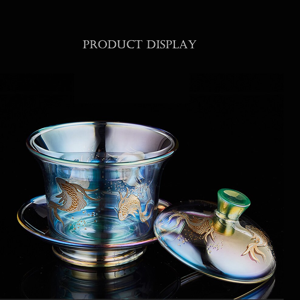 200ML Glas Tee Tasse Helle Farbe Gold Silber Brennen Glas Schüssel Wärme-Beständig Verdickt Tee Tasse Für Hause glas Teetasse