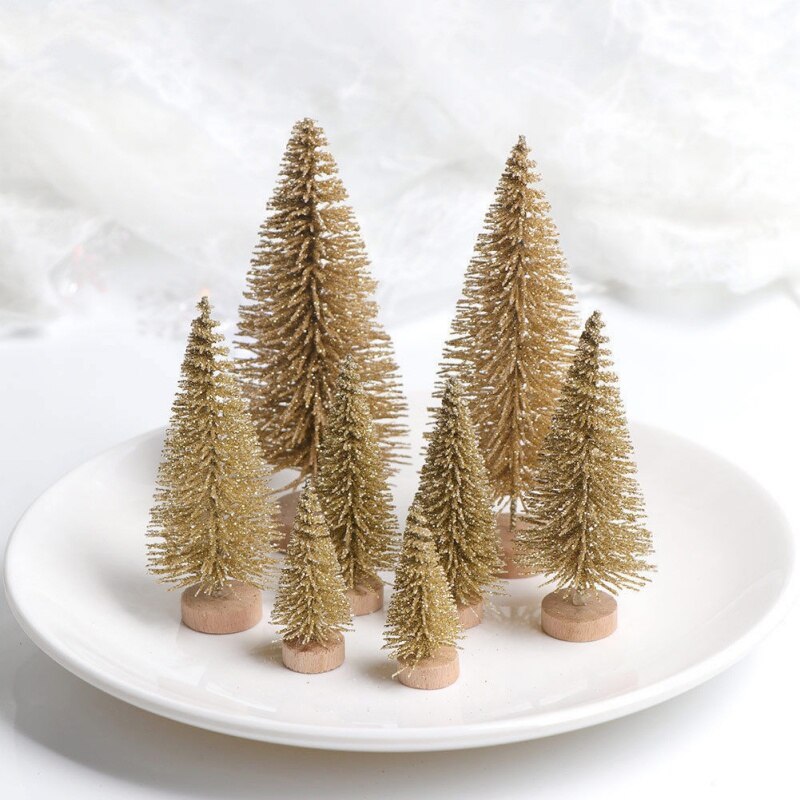 CYYZB Set van 3 mini kerstboom tafelblad, kleine kerstbomen kunstmatig met dennenbessen, Kerst Decoratie Kerstboom Decoratie voor feestelijk huisdecor