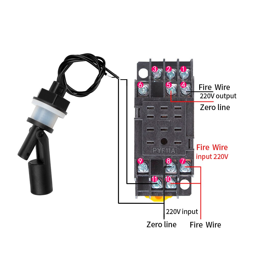 6Pcs 220V Liquid Level Sensor 3/8Inch Thread Water Tanks Horizonal Install Water Tank Float Switch,Normal Open/Normal Close