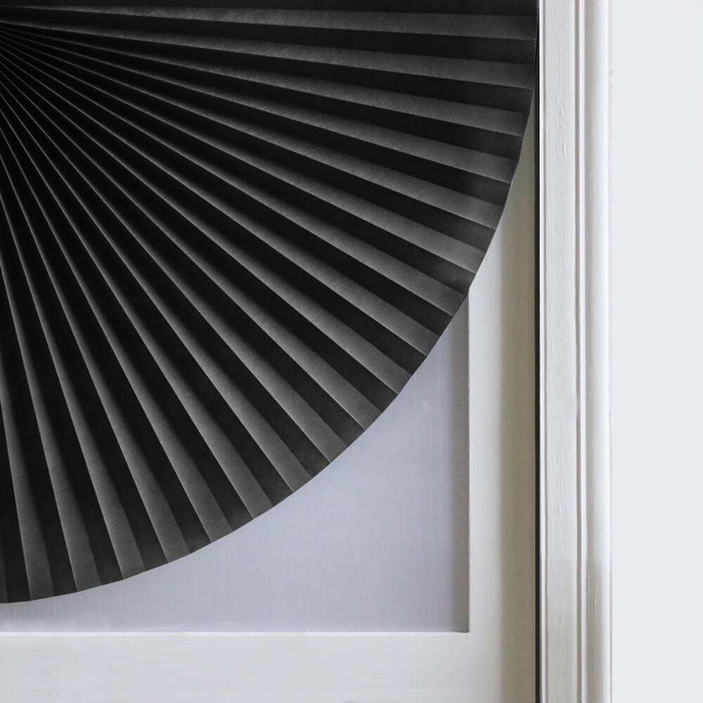 Blackout Pleated Window Shades Window Blind Blackout Light Block Cordless Black 35"X59"