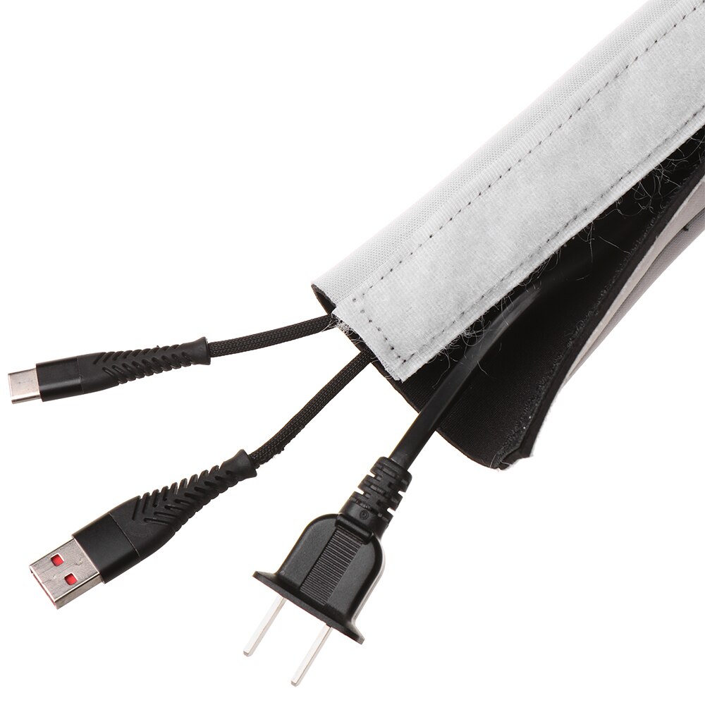 DIY Magic Tape Cable Management Sleeve Wrap Cords Organizer Wire Hider Protector Flexible Cable Cover Office Computer Accessory