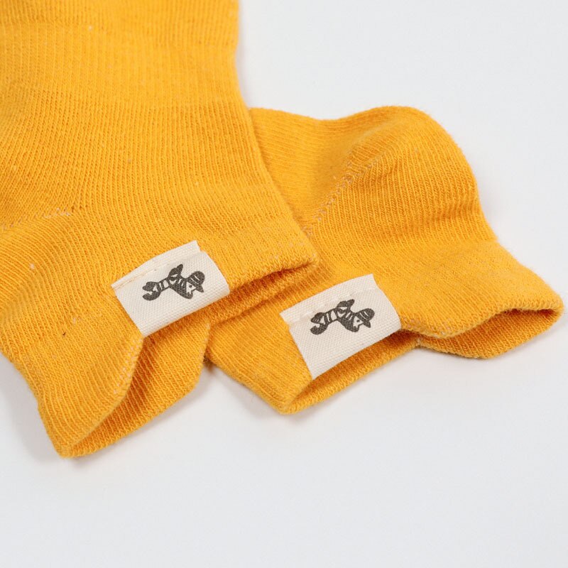 10 stück = 5 Paare freundlicher Weiche Baumwolle Socken Frühling &Ampere; Herbst Mädchen Kurze Socken Mit Jungen Socken 1-10 jahr Schule Sport freundlicher Socken
