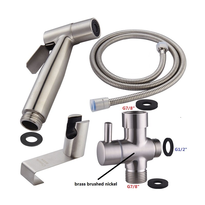 304 roestvrijstalen bidet toilet handdouche hygiënische douche wc douche bidet sproeier pistool handdouche toilet bidet: F