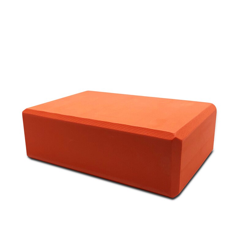 10Colors EVA Yoga Block Brick 120g Sports Exercise Gym Foam Workout Stretching Aid Body Shaping Health Training Fitness Sets T: Orange