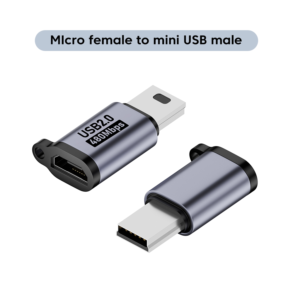 Adapter Micro USB na Type C Mini USB na USB C 480Mbps Szybkie ładowanie danych Złącze USBC na Lightning Adapter do iphone'a Android: Pomarańczowy