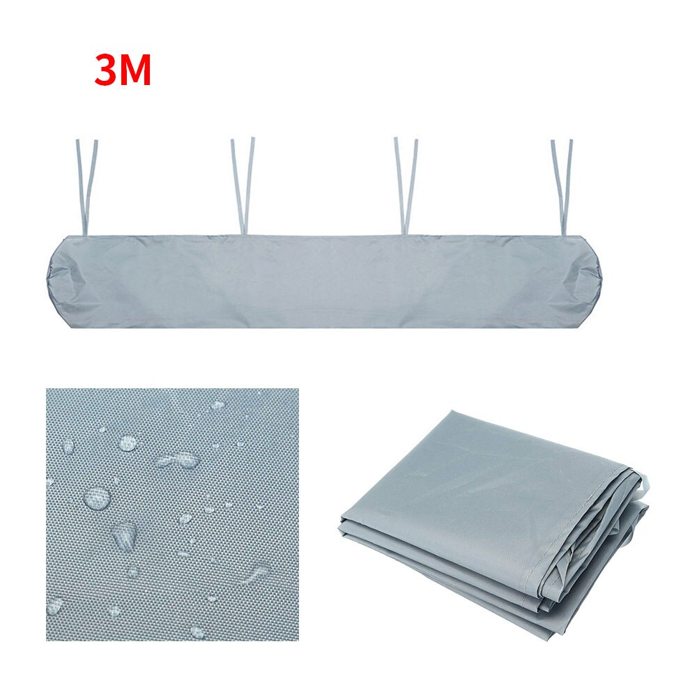 Shrink Roller Blind Dustproof Waterproof Cover Silver Terrace Awning Storage Bag Protective Cover Shade: 3.0M