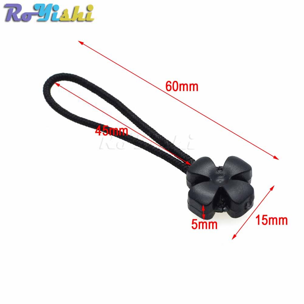 Lot de 7 tirettes de fermeture éclair, cordon de couleur mixte, sangle Lariat noir pour accessoires de vêtements