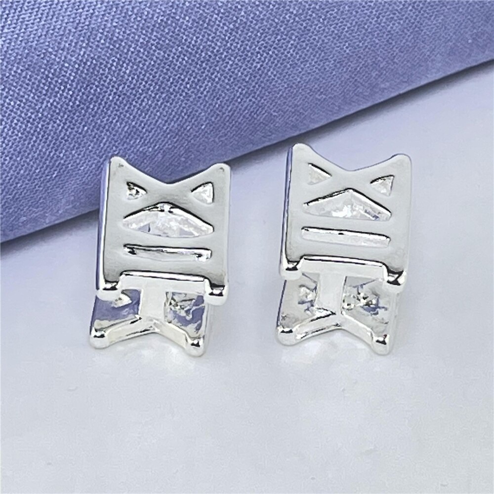 925 Zilveren Manchetknopen Hollow Romeinse Vierkante Knoppen Sieraden