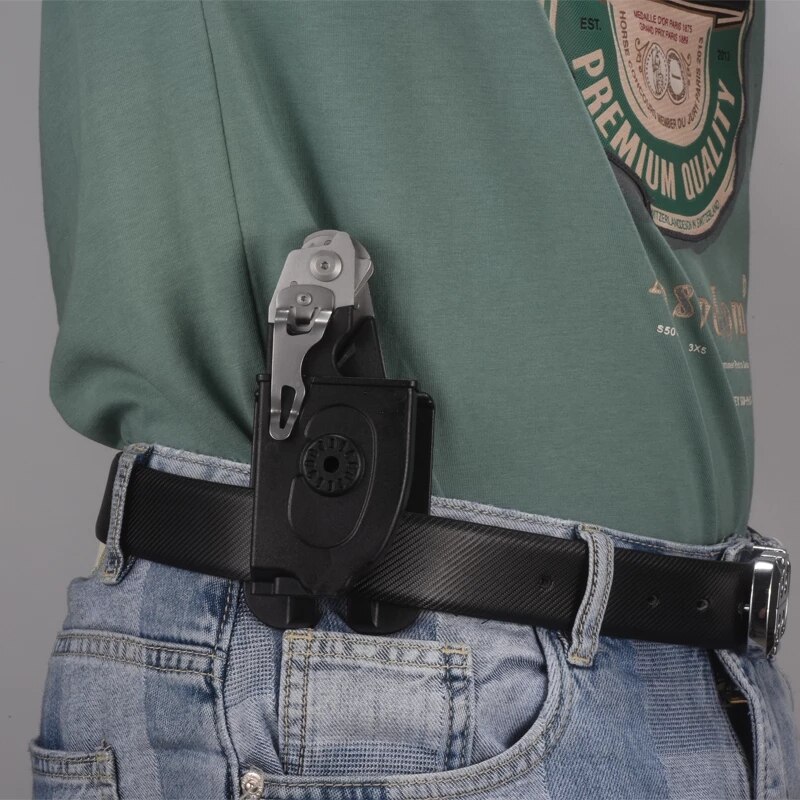 Cisaille 6 en 1 Multifonction Style Raptor pour Situations d&#39;Urgence avec Coupe-sangle, Marteau de Sécurité et Brise-verre, Ciseaux avec Cadre Noir