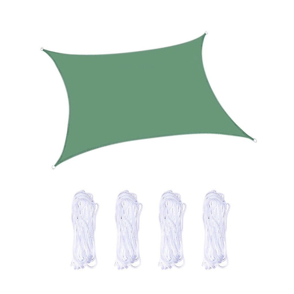 Waterproof Sun Shade Polyester Square Rectangle Shade Sail Garden Terrace Canopy Swimming Camping Hiking Yard Sail Awning #g3: Mint Green / S