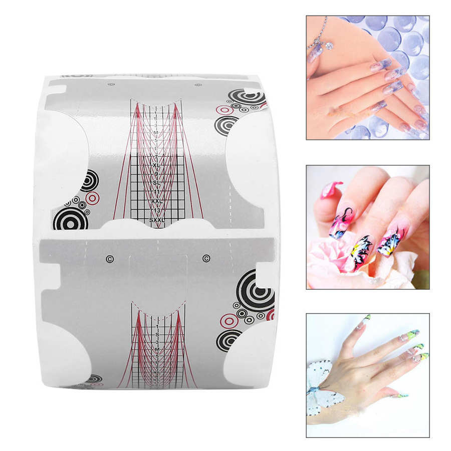 Voor Nagels 500 Stuks Nagel Sticker Zelfklevende Nail Art Vorm Decoratie Acryl Nail Art Tool Nail Art