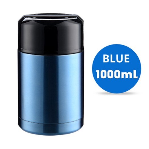 Boîte à déjeuner Thermos de grande capacité 800ML/1000ML, conteneurs portables en acier inoxydable pour aliments et soupe, flacons sous vide Thermocup: YELLOW