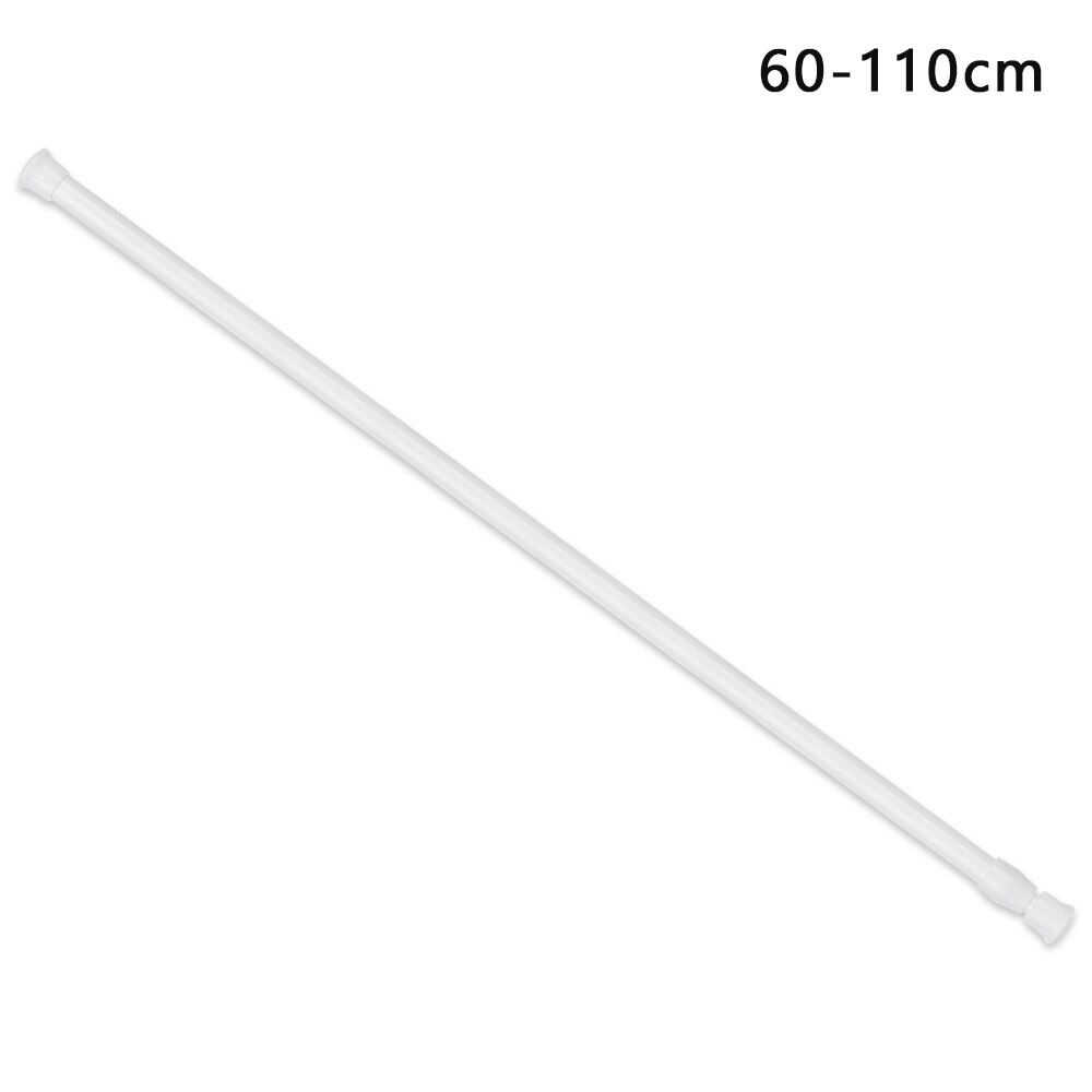 Flerbruks uttrekkbar stang fjærbelastet gardingarderobe teleskopstikker nett voile spenningsskinne stang hengende justerbar stang: 60-110cm