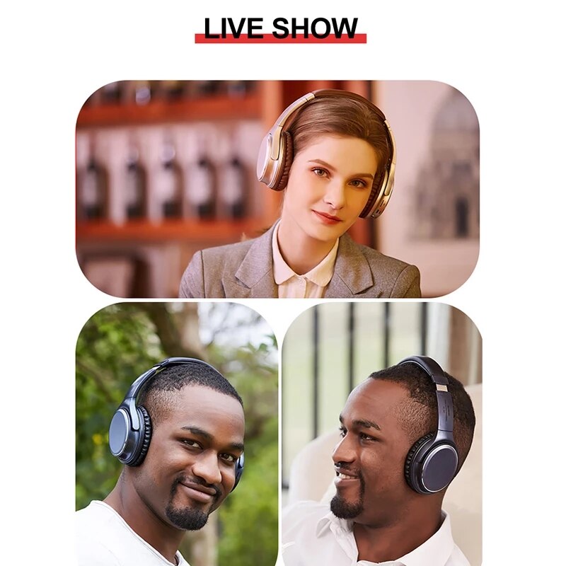 VJ901 – écouteurs sans fil Bluetooth 5.0, casque de Sport HIFI, oreillettes pliables stéréo avec carte micro TF, fonction MP3 AUX