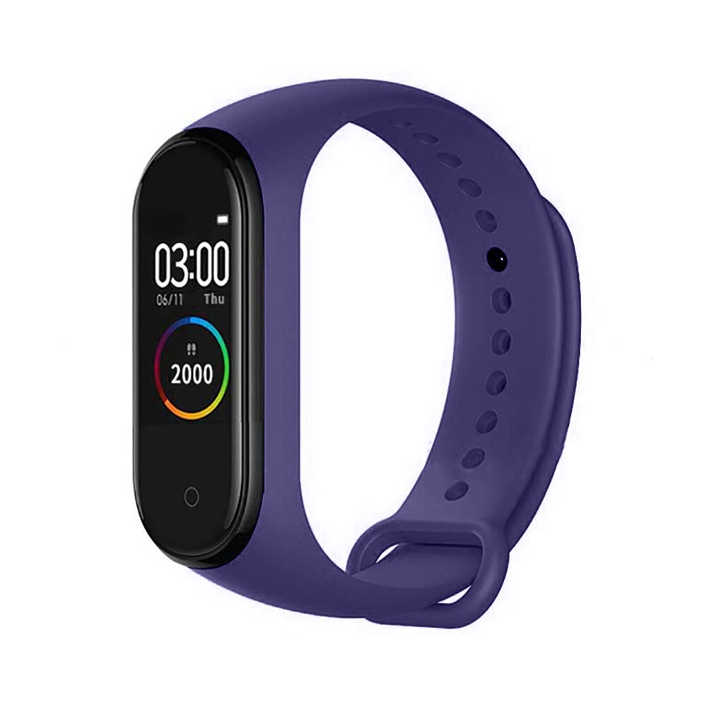 M4 smartband 4 menn smart armbånd pk redmi band smart band blodtrykk hjertefrekvens aktivitet fitness smart armbånd: Lilla