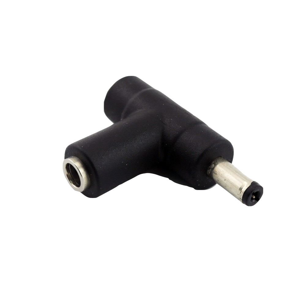 Cctv dc power 5.5x2.1mm plugue macho para fêmea dupla, conector de extensão tipo t adaptador preto, 1 peça
