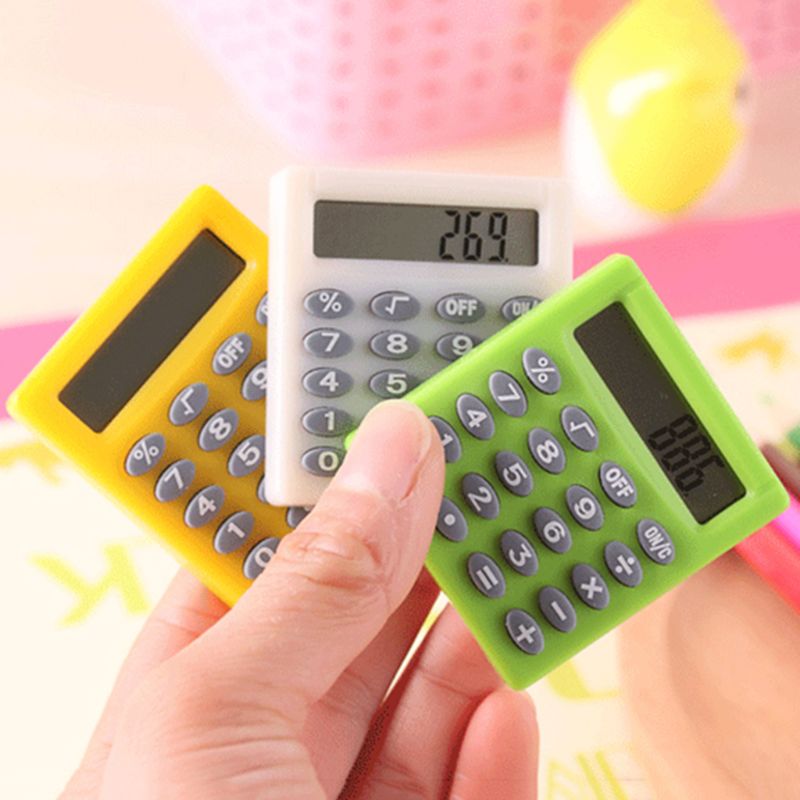 Mini calculadora electrónica portátil para estudiantes, calculadora de Color caramelo, uso escolar