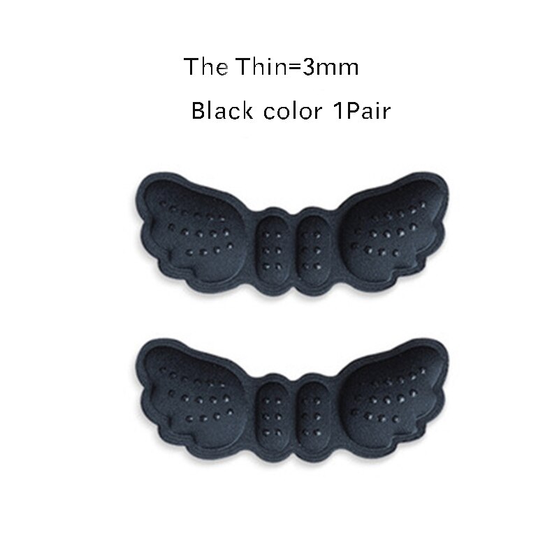 1 paar stoff FlüGel Schutz für Schuhe hoch Fersen Aufkleber Kissen Snugs Einsätze Schuh Pads Leder Schuhe Einsätze Griffe Liner: Schwarz dünn