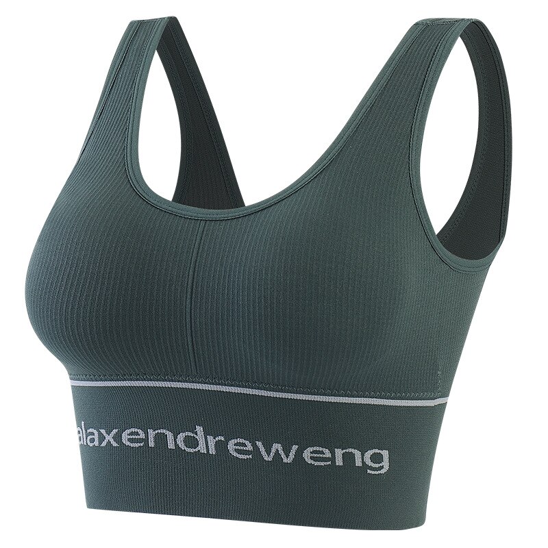 Carta deportes Bras mujer sólido deportes sujetador de trotar gimnasio mujer deportes Bra ropa interior chica Fitness carrera Yoga Deporte Tops
