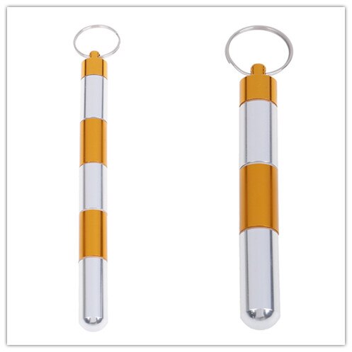 Aluminum Pill Box Capsule Shape Pill Case Keychain Outdoor Pocket Pill Holder Container Delicate Medicine Box 1PCS