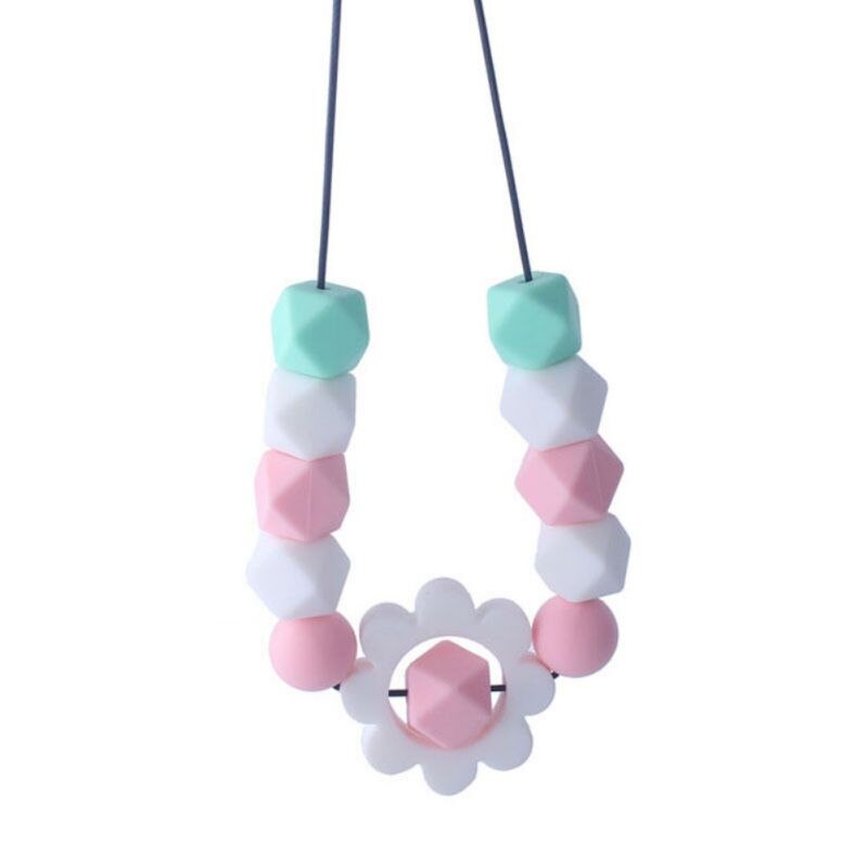 Baby Gekleurde Niet Giftig Geometrische Molaire Hanger Bijtring Armband Molaire Stok Silicone Bite Stok Leuke Cartoon Patroon Speelgoed