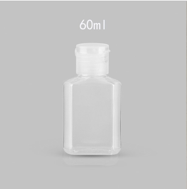100ml Empty PET Bottle Plastic Portable Clear Refillable Flip-Top Bottles For Travel Makeup Liquid Gel Lotion Container: 20PCSX60ML