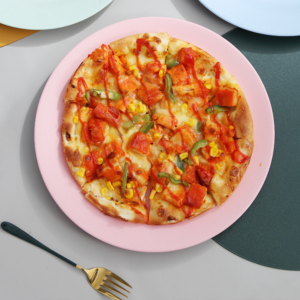 25cm Plates dinnerware Wheat Straw Plates Unbreakable Lightweight Dinner Plates Reusable plastic plate Set Set Dinner Plates