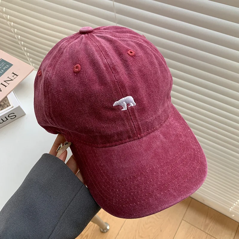 Stilvolle Baseballkappe mit Eisbär-Stickerei, Sonnenschutz, atmungsaktiv, verstellbar, idealer Freizeithut für Herren und Damen, unisex-Baseballkappen: Himmel Blau