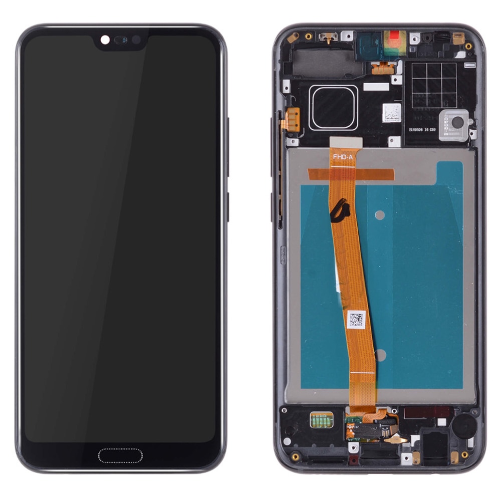 LCD pour Huawei Honor 10 Lcd COL-L29 écran LCD + écran tactile assemblage empreinte digitale avec cadre