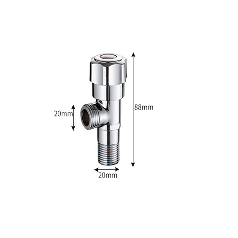 Chrome-Plated Brass Triangle Valve Copper Thick Angle Valve and Cold Water Valve on-off Valve Extension Type and Cold