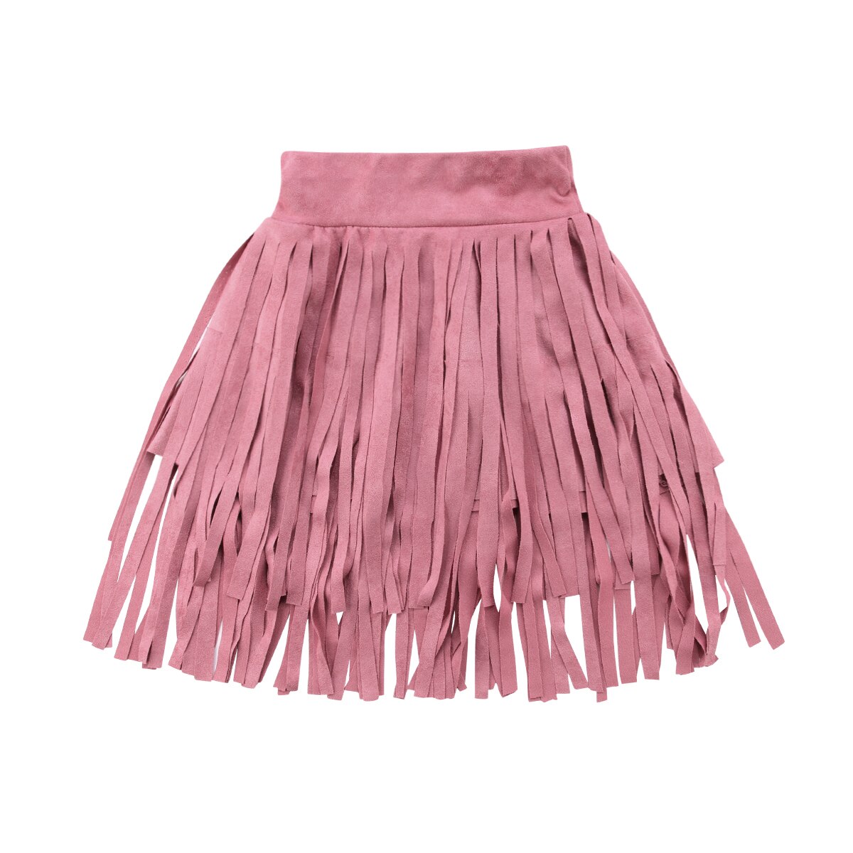 Emmababy barn baby flicka enfärgad tofs grundläggande klassiska prinsess festkjolar sommar: Rosa / 24m