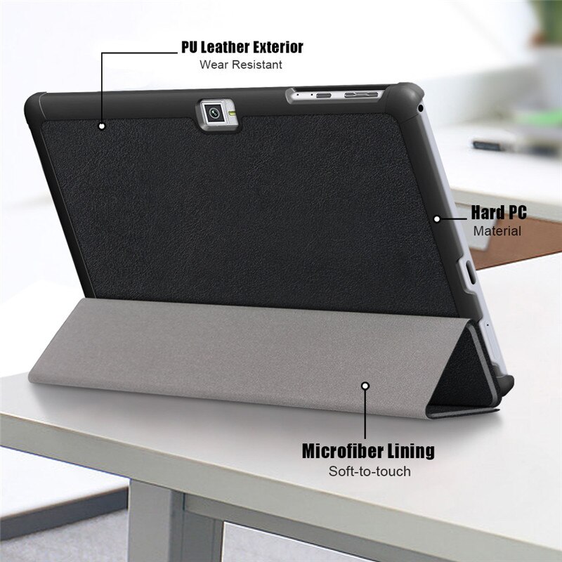 Tablet For Vankyo Matrixpad S30 Case 10.1 inch Tri Folding Funda For Vankyo Matrixpad S20 Cover Magnetic PU Leather PC Coque