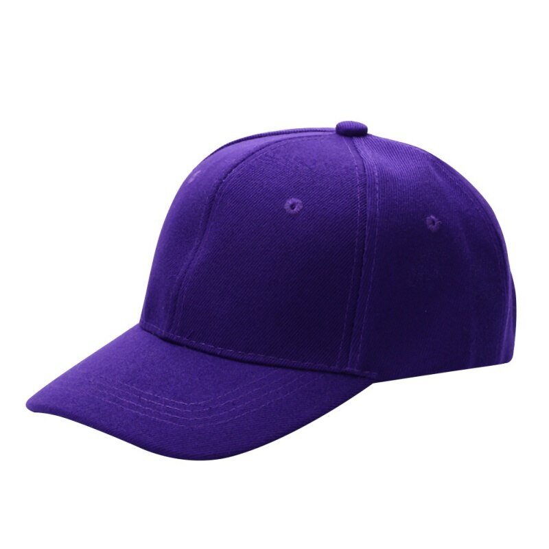 Summer Baseball Cap Hip-hop Adjustable Cotton Hat Casual Multicolor Hat Men's Sports Cap: Purple