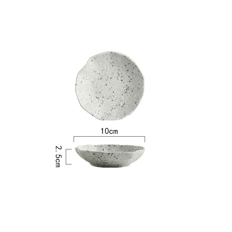 Nordic Granite Texture Ceramic Plate Dishes Irregular Western Food Dinner Plates Dessert Dish Soup Bowls Home Tableware: A-10x10x2.5cm