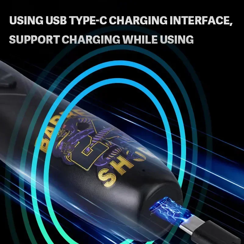 D9- gravur-ölkopf-haarschneider, spezial-friseursalonklinge aus dlc-beschichtetem kohlenstoffstahl, 7000 u/min elektrischer haartrimmer