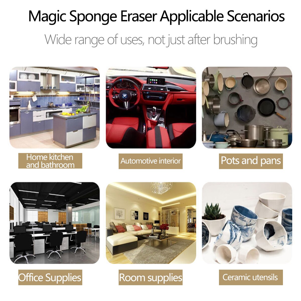 Magic Sponge Eraser Melamine Cleaning Sponge Foam Sponge Home Cleaner Cleaning Sponges for Office Kitchen Bathroom Cleaning Tool