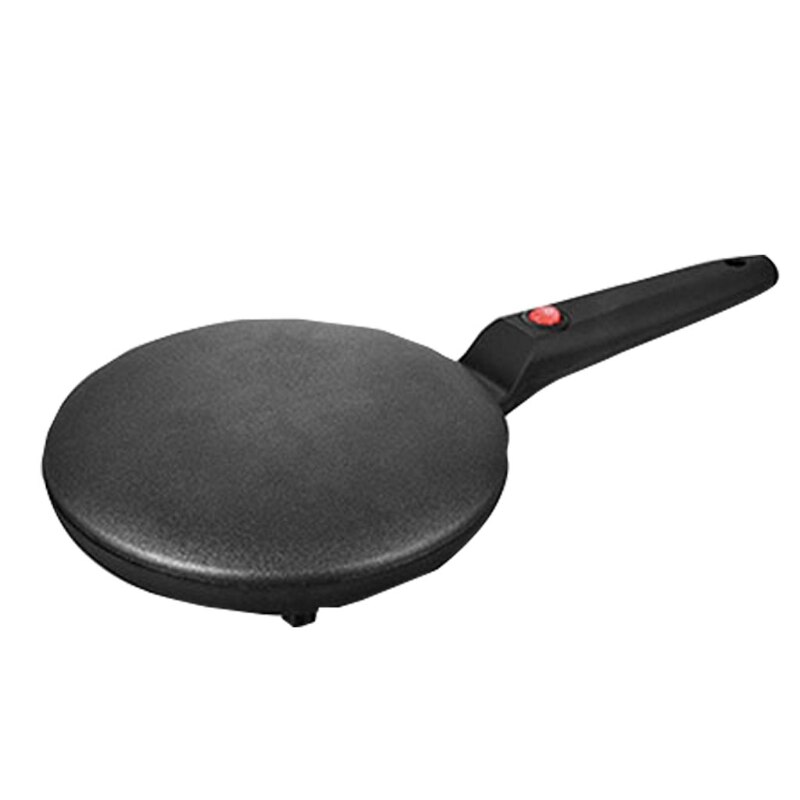 Nonstick Pancake Maker Met Siliconen Handvat Koekenpan Koekenpan Bakplaat Voor Omelet, Tortilla 'S, Oranje Kleur: Black