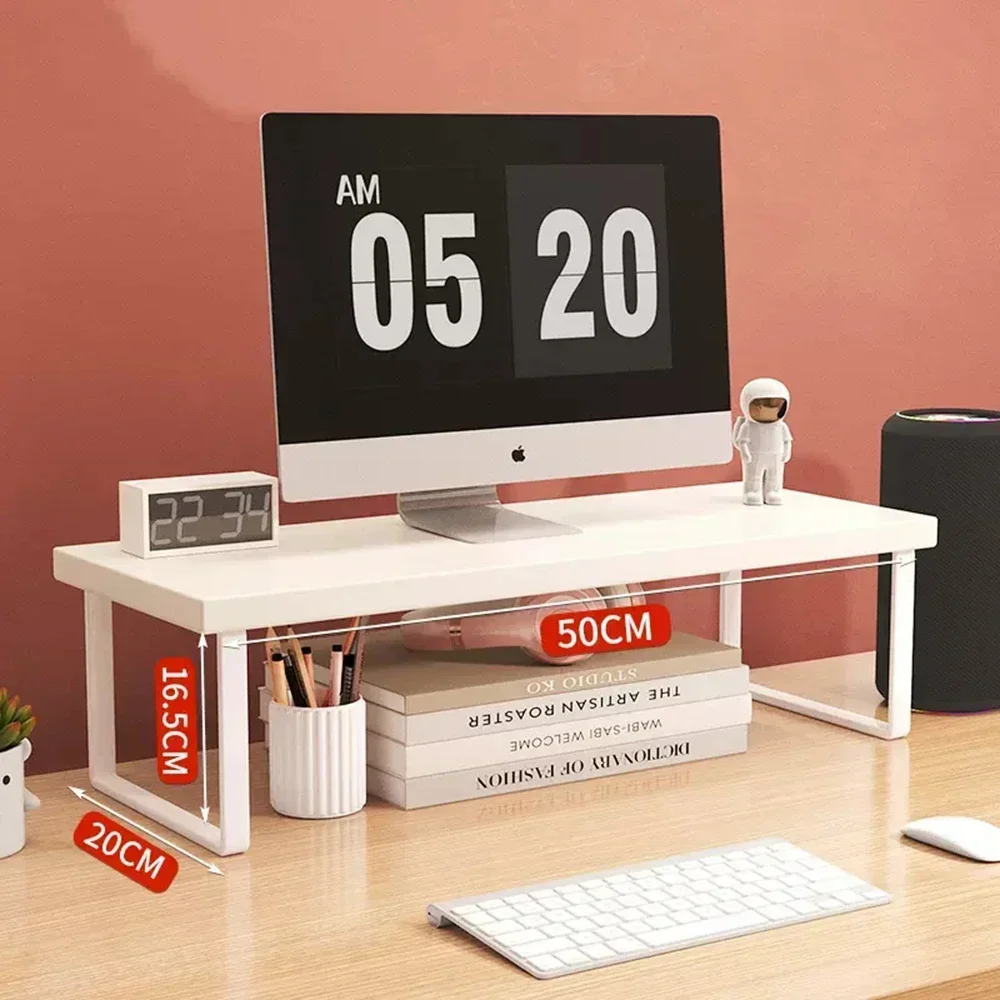 Monitor Raised Shelf Office Laptop Monitor Docking Stand Desktop Computer Raising Stand Home Storage Holders Utility Accessories: plum