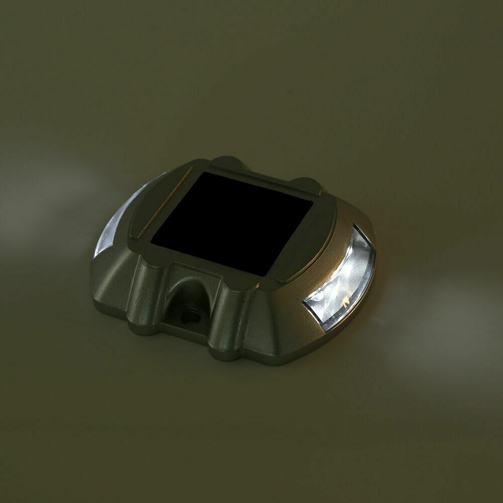 Solar- wiederaufladbare druckguss Aluminium Spitze sicherheit licht Straße Zucht Pflaster draussen Auffahrt Weg Garten Garten Schritt Lampen: Warmes Weiß / Fest
