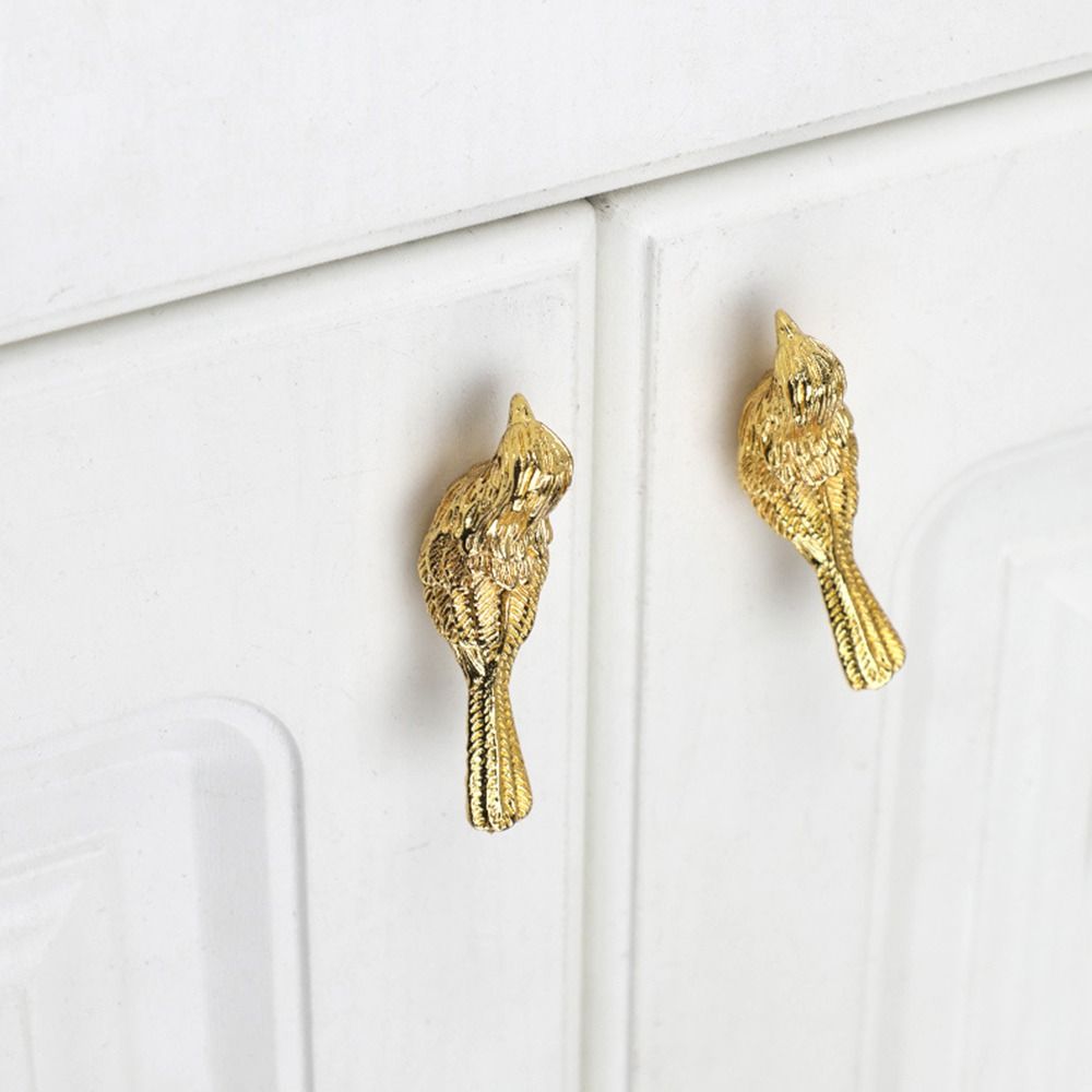 Fine Lucky Bird Furniture Handles Simple Cartoon Animal Cabinets Door Knobs Light Luxury Modern Closet Door Handles Home Decor
