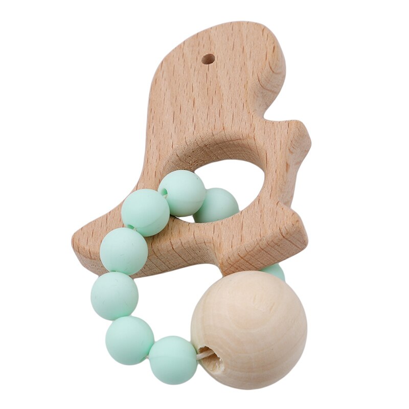 Goede Baby Rammelaar Kinderwagen Accessoires Speelgoed Houten Baby Armband Dier Vormige Sieraden Bijtring Baby Organische Houten Siliconen Kralen: Hippocampus