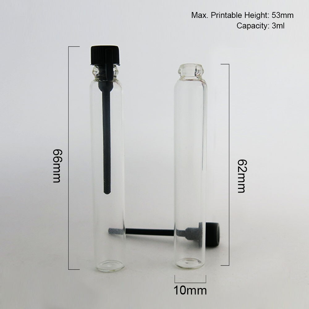 30 x 1/2/3 ml Empty Mini Glass Perfume Small Sample Vials Perfume Bottle Laboratory Liquid Fragrance Test Tube Trial Bottle