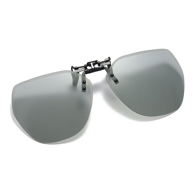 Gafas de sol polarizadas sin montura para hombre y mujer, lentes de sol polarizadas con Clip, estilo Retro, a la: 09