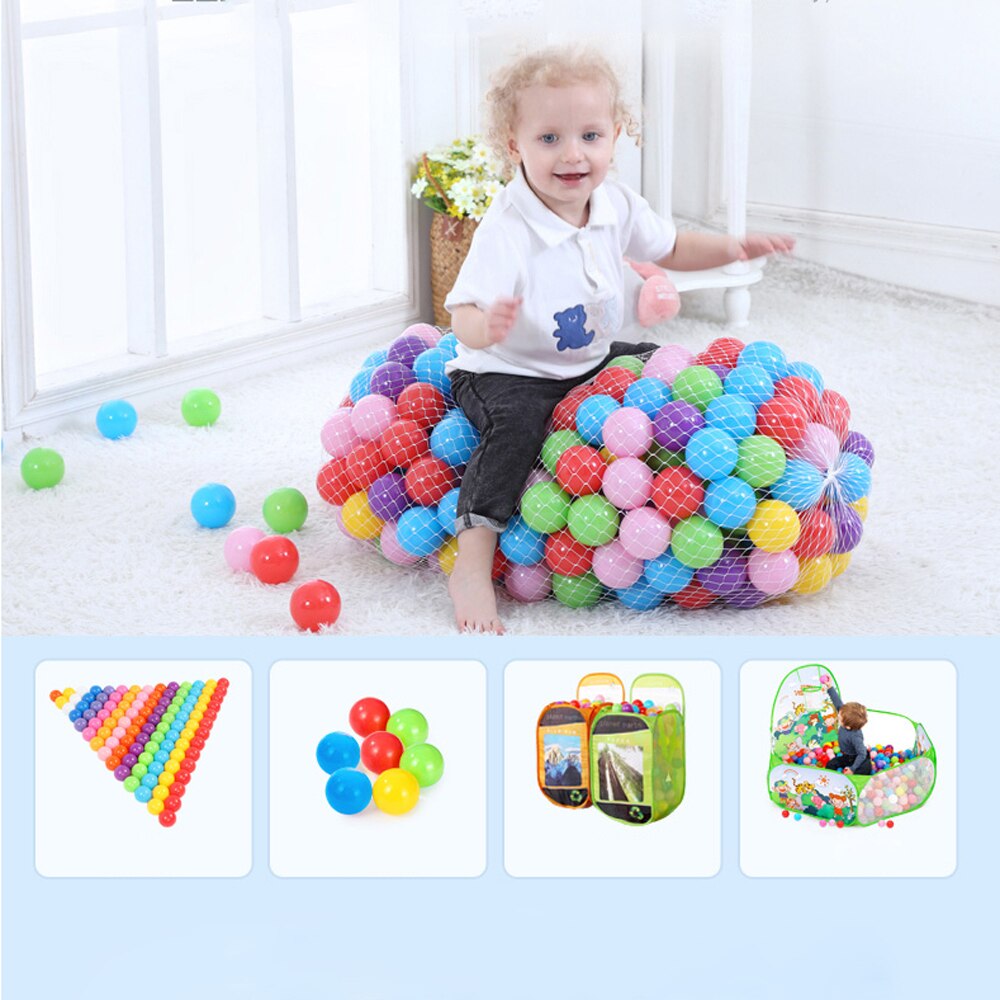 200 Pcs/Lot Plastic Balls Eco-Friendly Colorful Ball Soft Kid Swim Pit Toy Outdoor Ball Water Pool Ocean Wave Ball Dia 5.5 cm