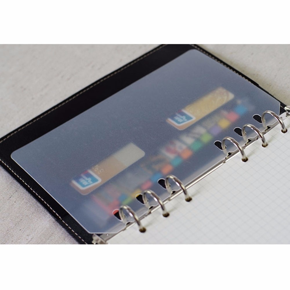 2 Pcs/set Elastic Transparent Seperator Base Plate For A5 Personal A7 Spiral Rings Notebook 6 hole Loose Leaf Diary Journal