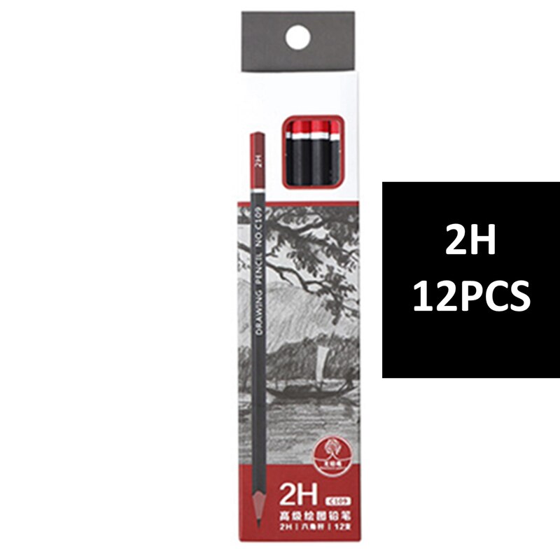 12 PCS/Pack Drawing Set Pencil Stationery Store Office School Art Supplies Painting Sets For Artist`s Tools: 2H