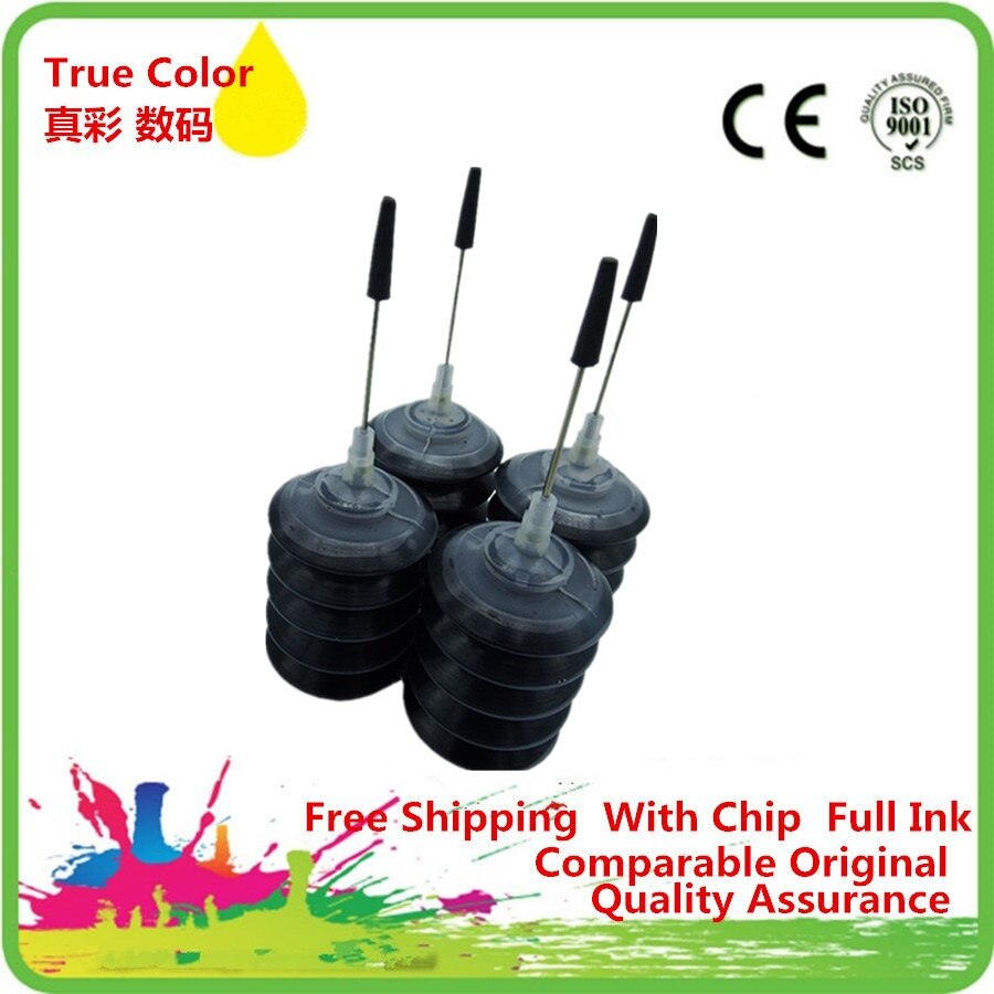 Gespecialiseerde Dye Inkt Kit Voor Alle Printers Fles Top Ciss Refill Inkt Met Levendige Kleur Geen Plug: 30ml 4Bk