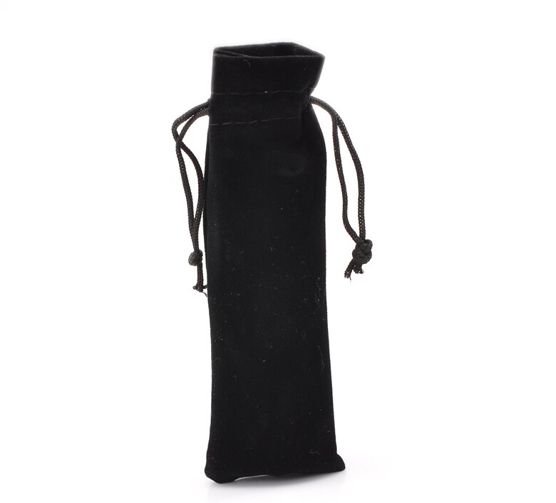 10PCs Black Velvet Drawstring Pouches Jewelry Bags 15.5x5.5cm: Default Title