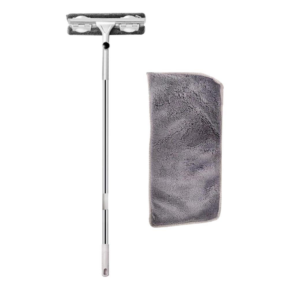 Kitchen Window Cleaning Tool Glass Cleaning Mop with Rotating Head Extension Pole Wiper for Window Ceramic Tile